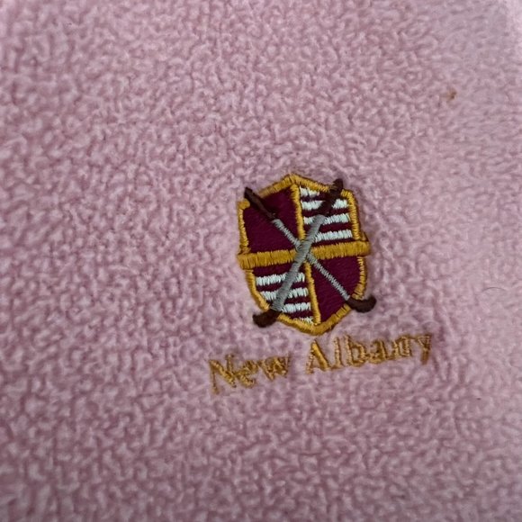 Adidas Pink Fleece Half Zip Pullover Jacket Size Large - Picture 5 of 8